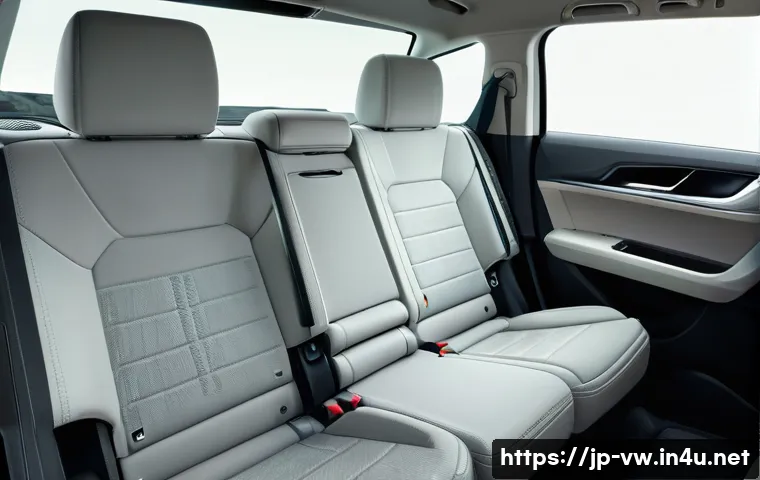 폭스바겐 아틀라스의 가족용 SUV 적합성 - A spacious and modern Volkswagen Atlas interior showcasing three rows of seats with ample legroom, s...